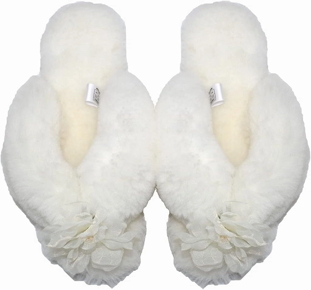 Millffy Fashion Sheepskin Women's Slippers Fluffy Leopard Thong Slippers Home Slippers Bedroom Shoes Slides