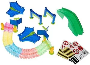 Mindscope Twister Trax Neon Glow in The Dark Track & Accessory Set w/Bridge & Tunnel