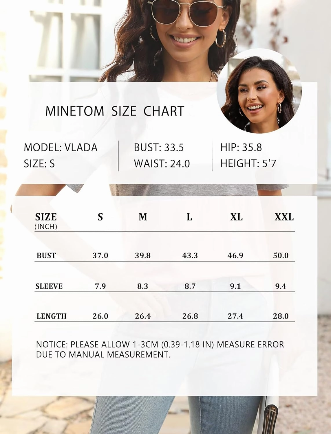 Minetom Women’s T Shirts Color Block Short Sleeve Tops Casual Summer Tees