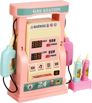 Miniature Gas Station for Educational Playhouse Model with Realistic Design Interactive Fueling Experience for Boys and Traffic Station Decoration