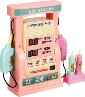Miniature Gas Station Playset for Interactive Simulation Gas Pump Educational Car Refueling Learning Tool Dollhouse Decoration Engaging Hands Play for Boys