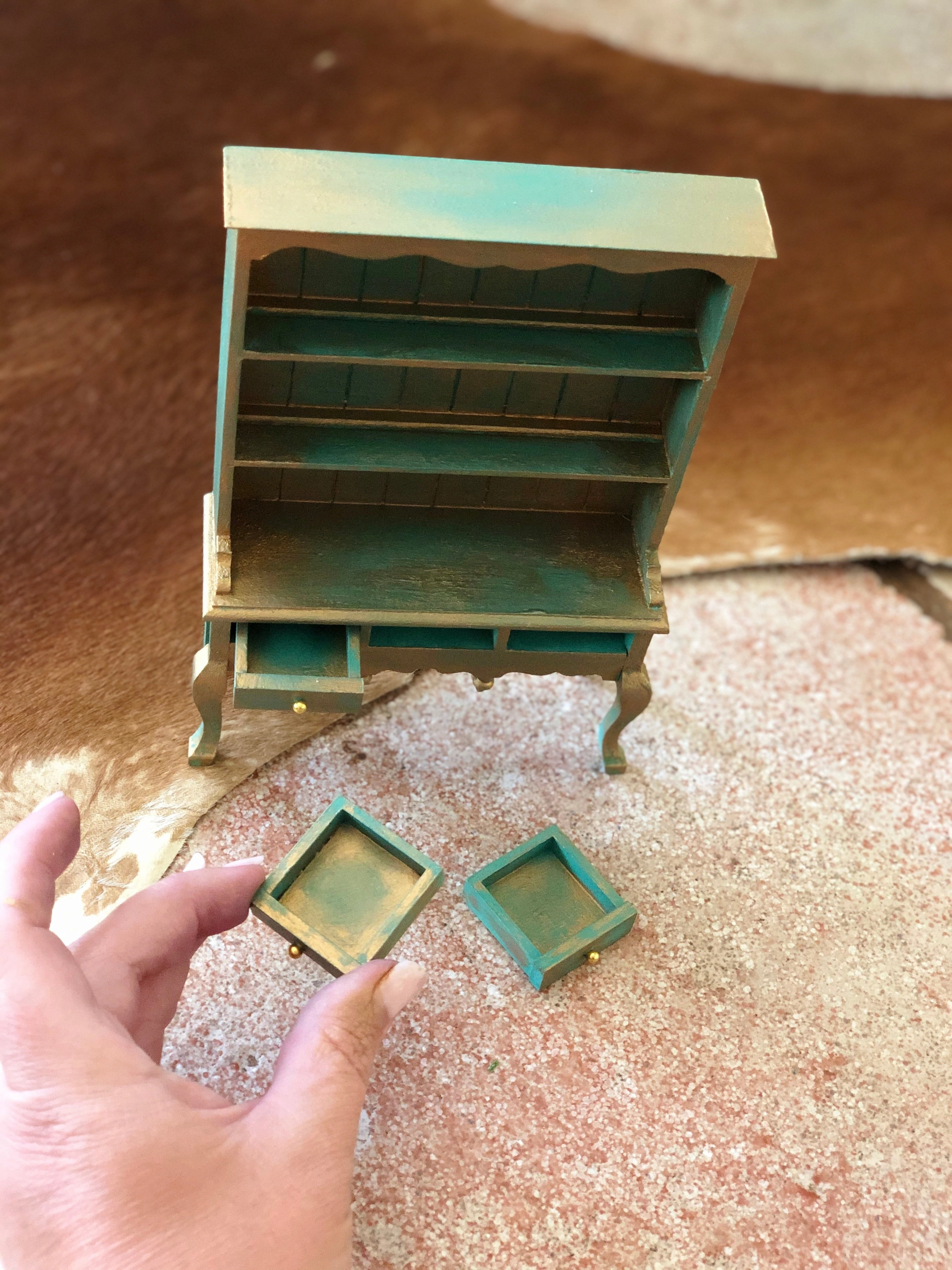 Miniature doll house furniture (cabinet)
