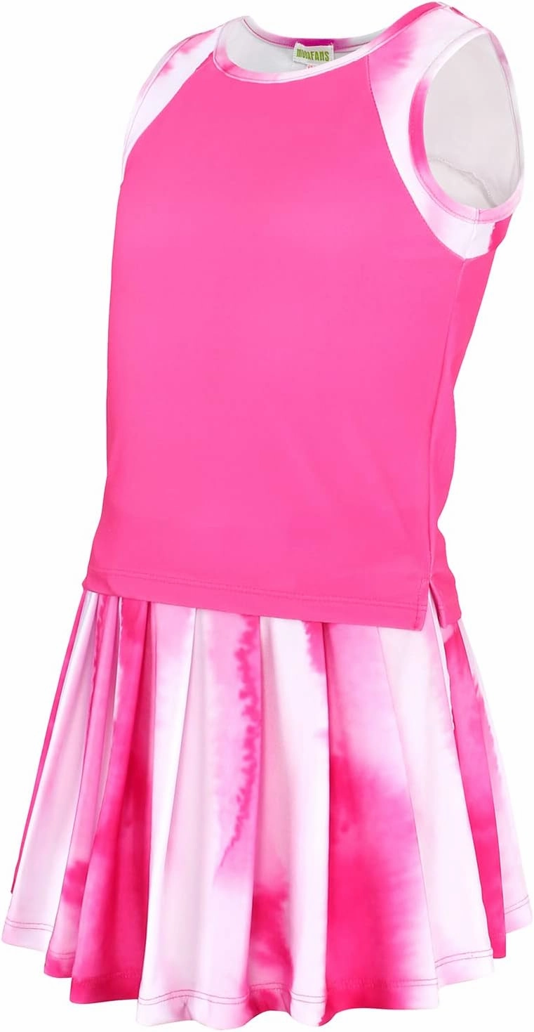 MODAFANS Girls Tennis Golf Pickball Dress Athletic Outfits Kids Tank Top and Skorts Sets