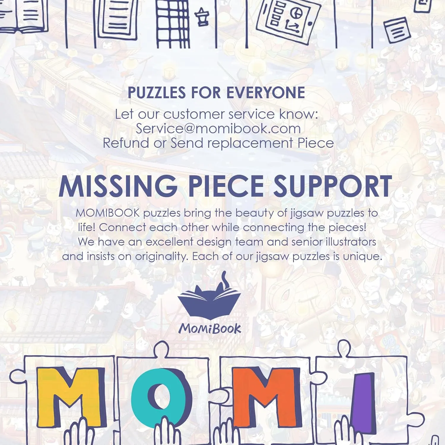 MOMIBOOK Puzzles for Adults 1000 Piece Jigsaw Puzzles of Civet Cat River View, Painting Image Chinese Animal Challenging Hard Impossible Puzzle, Funny Toys & Games Christmas Birthday Gifts