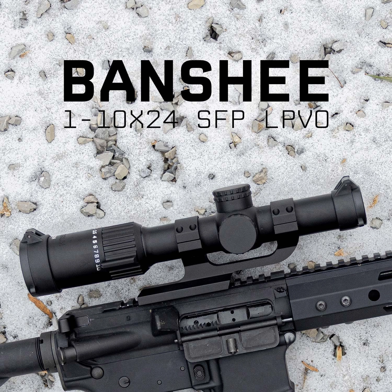Monstrum Banshee ED 1-10x24 LPVO Rifle Scope with Offset Scope Mount