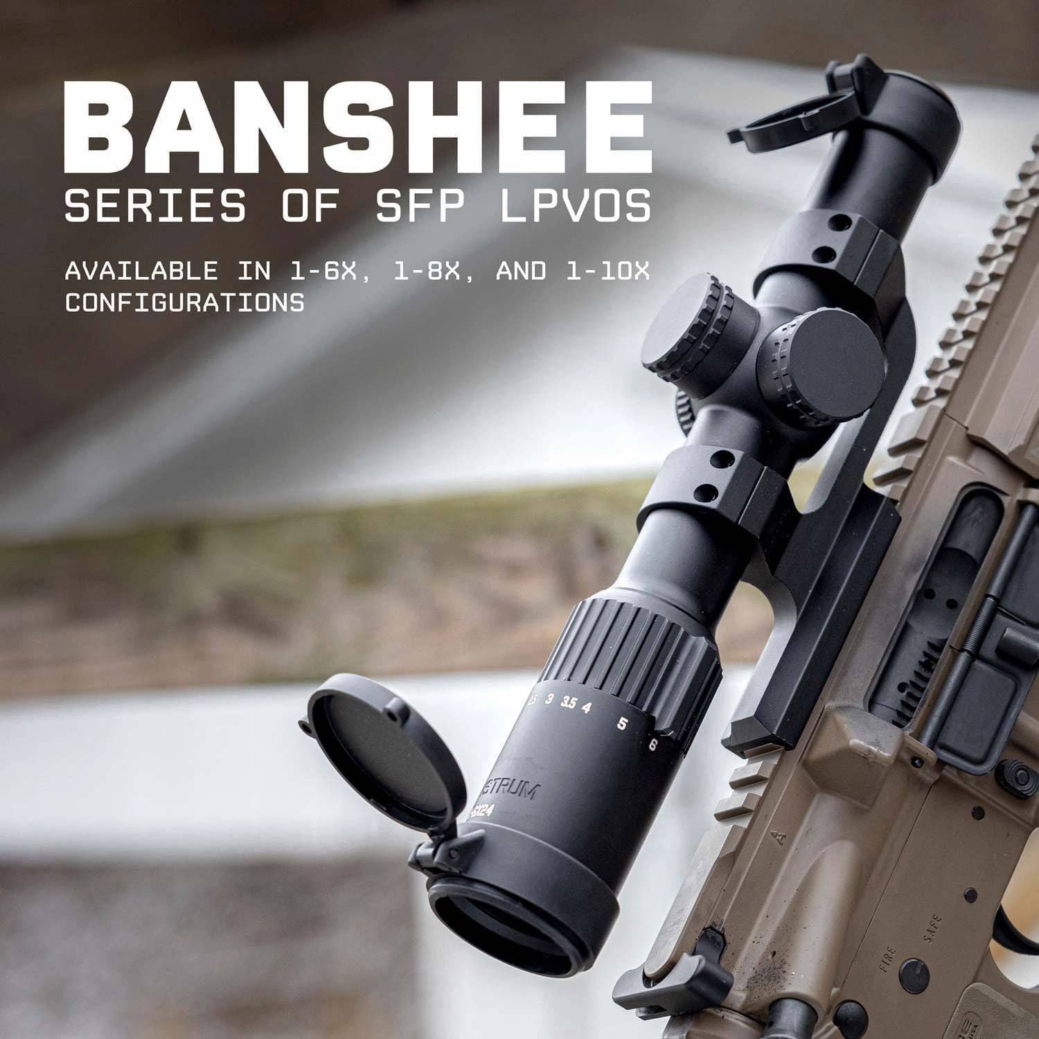Monstrum Banshee ED 1-10x24 LPVO Rifle Scope with Offset Scope Mount