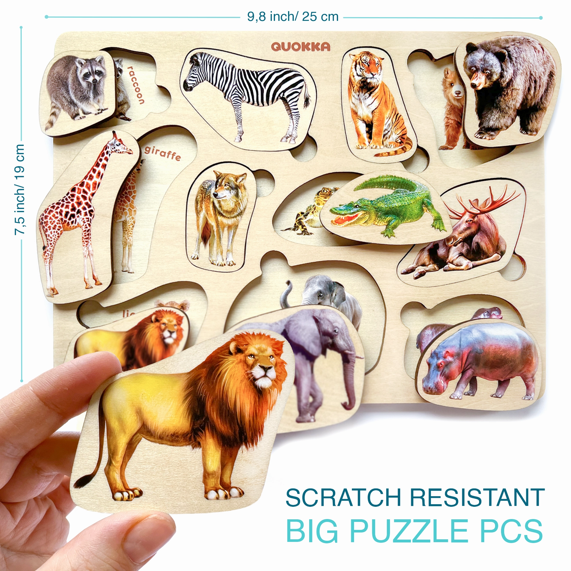 Montessori Puzzles Set | Farm Ocean Wild Animals