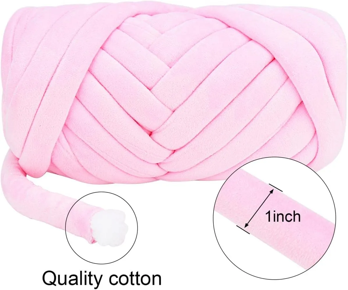 Moon Waves Chunky Yarn for Arm Knitting Crochet Making Blanket Pets House(Light Brown)
