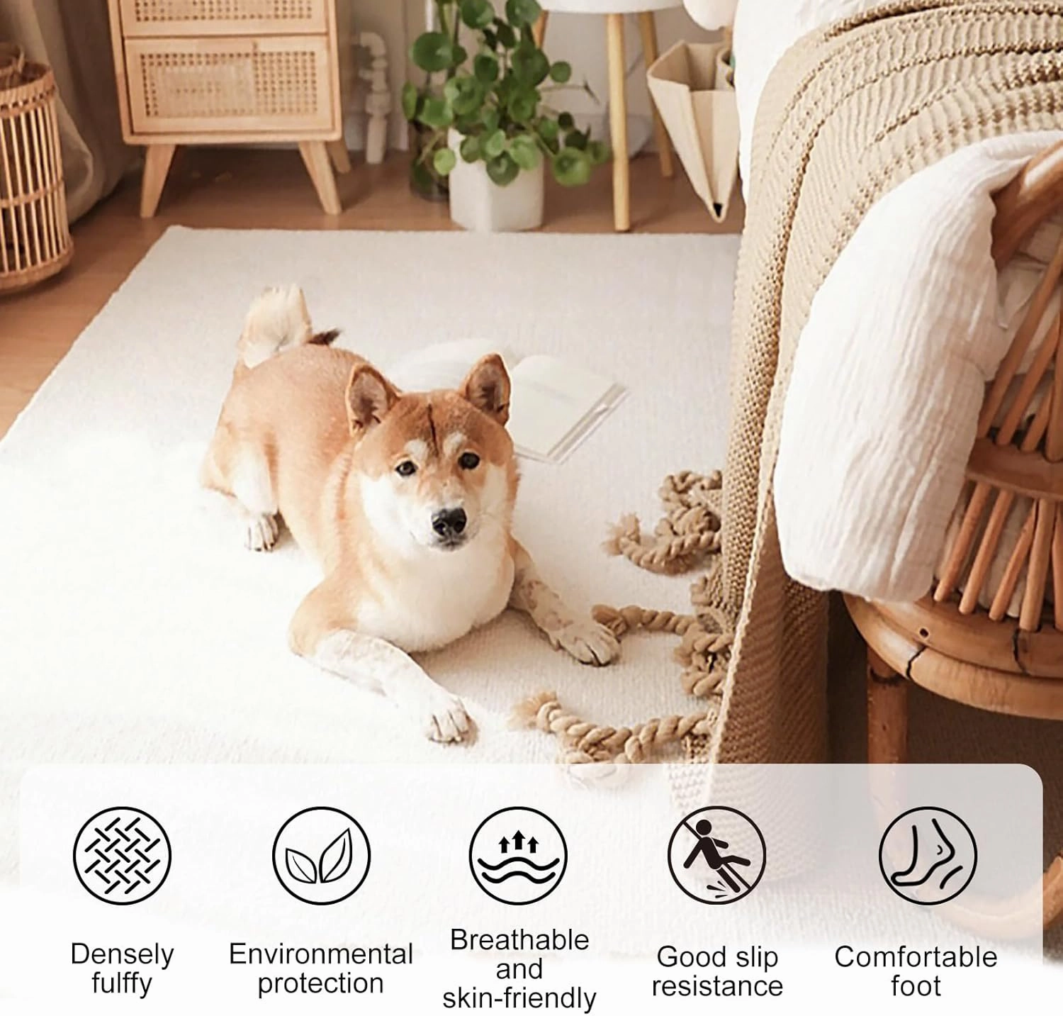 Moon Rug for Bedroom 5x6 Rug Mountain Area Rugs for Living Room, Fantasy Celestial Carpet, Indoor Rug, Soft Non Slip Low Pile, Machine Washable