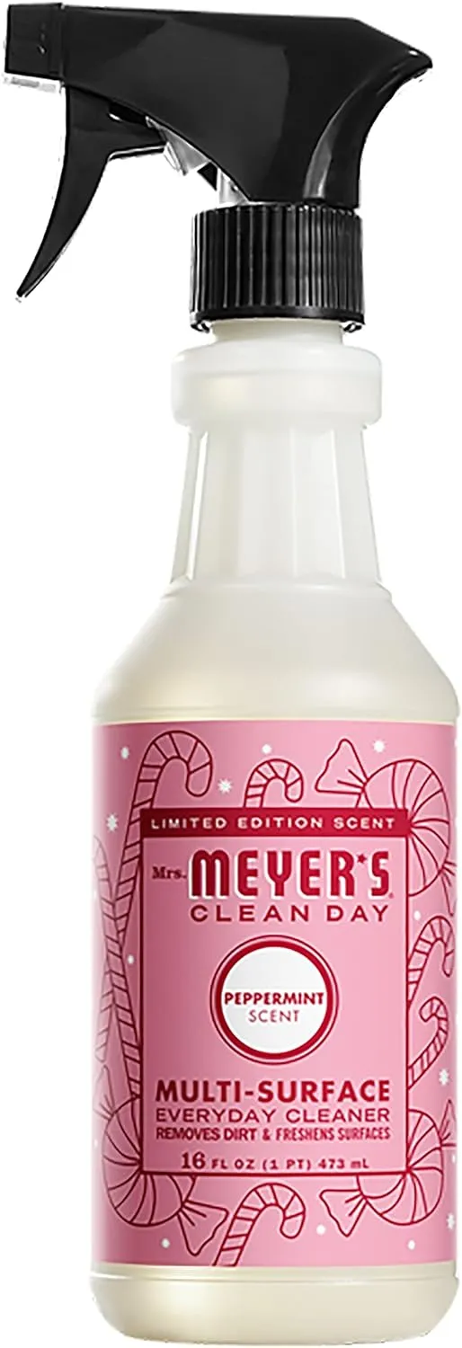 Mrs. Meyer's Kitchen Set, Dish Soap, Hand Soap, and Multi-Surface Cleaner, 3 CT (Peppermint)