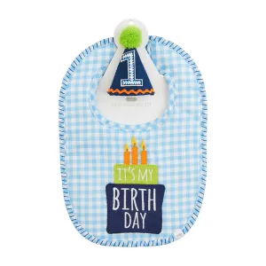 MUD PIE BLUE GINGHAM CAKE SMASH SET
