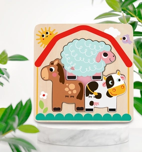 Multi Layered Farm Animal Puzzle