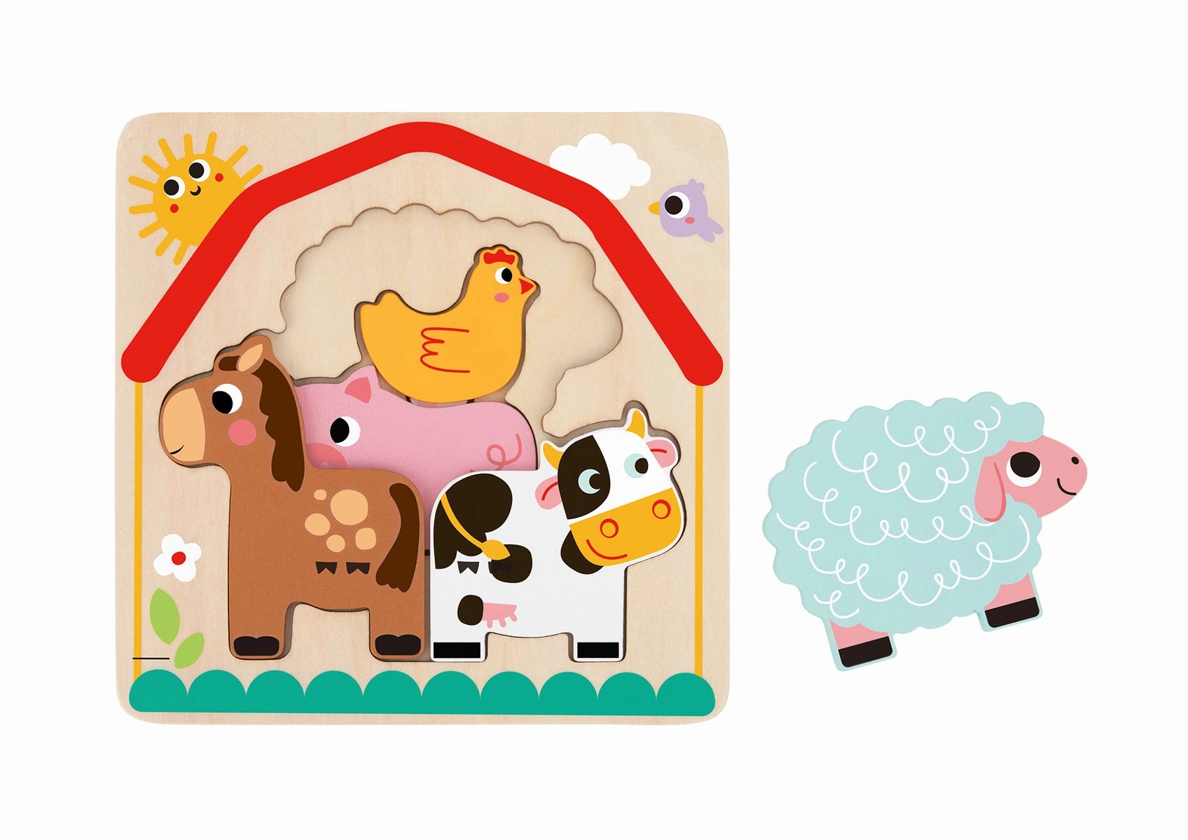 Multi Layered Farm Animal Puzzle