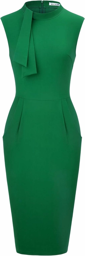 MUXXN Women's Audrey Hepburn Style Cute Little Black Dresses High Waist Bodycon Homecoming Dress