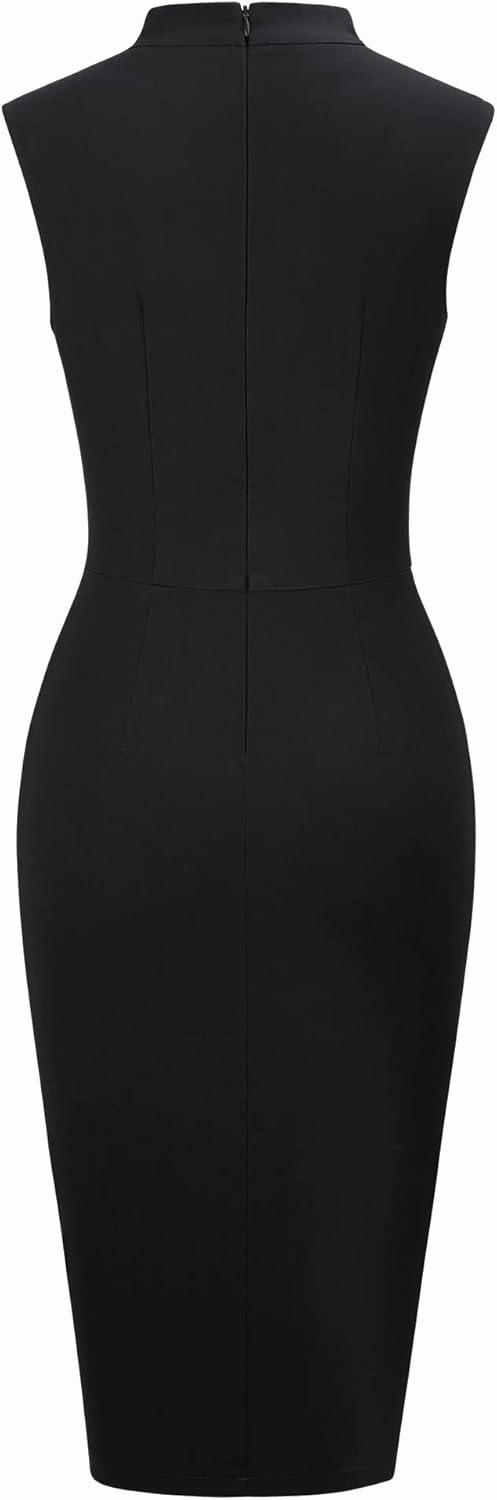 MUXXN Women's Audrey Hepburn Style Cute Little Black Dresses High Waist Bodycon Homecoming Dress