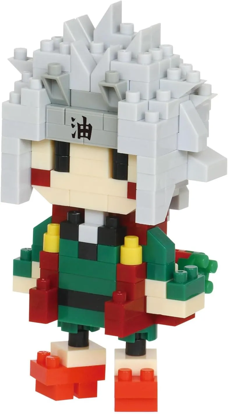 nanoblock - Naruto Shippuden - Sasuke Uchiha & Jiraiya, Character Collection Series Building Kit - 2 Character Bundle