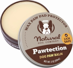 Natural Dog Company PawTection Balm for Dogs, Dog Paw Protector, Moisturizing Dog Paw Balm for Dry, Cracked Pad, Protects Paw from Extreme Weather, Paw Lotion for Allergies & Itching (2 oz Tin)