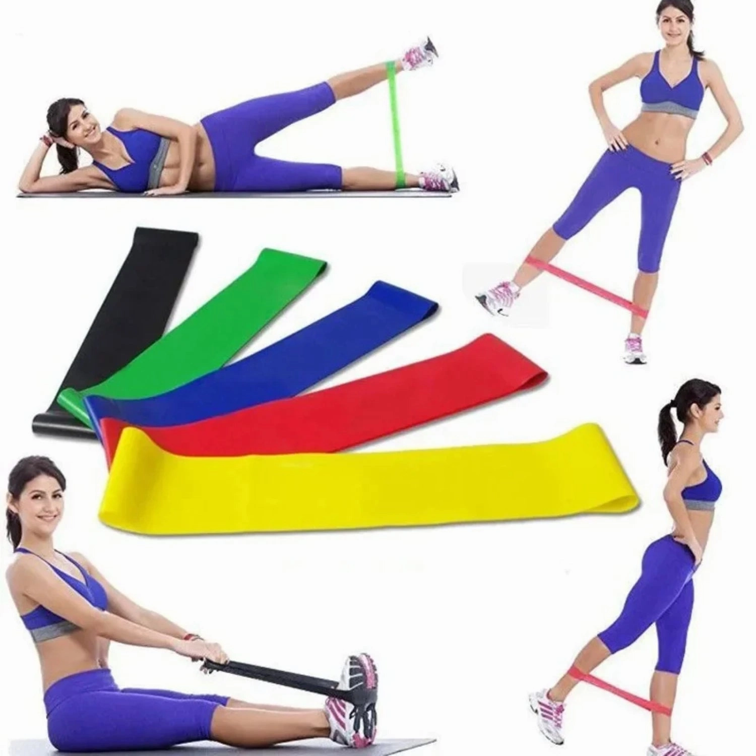 New 1Pcs Resistance Bands Fitness Rubber Band Elastic Set Circle Expander Bands Gym Fitness Booty Band Workout