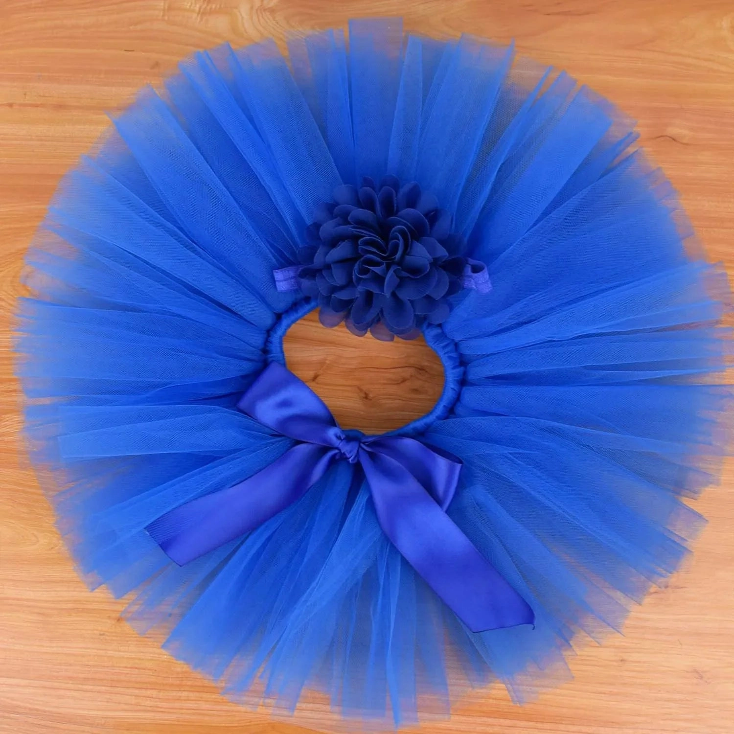 Newborn Baby Girls Tutu Skirt & Headband Set Newborn Photography Props Infant Fluffy Baby Tulle Skirt Set