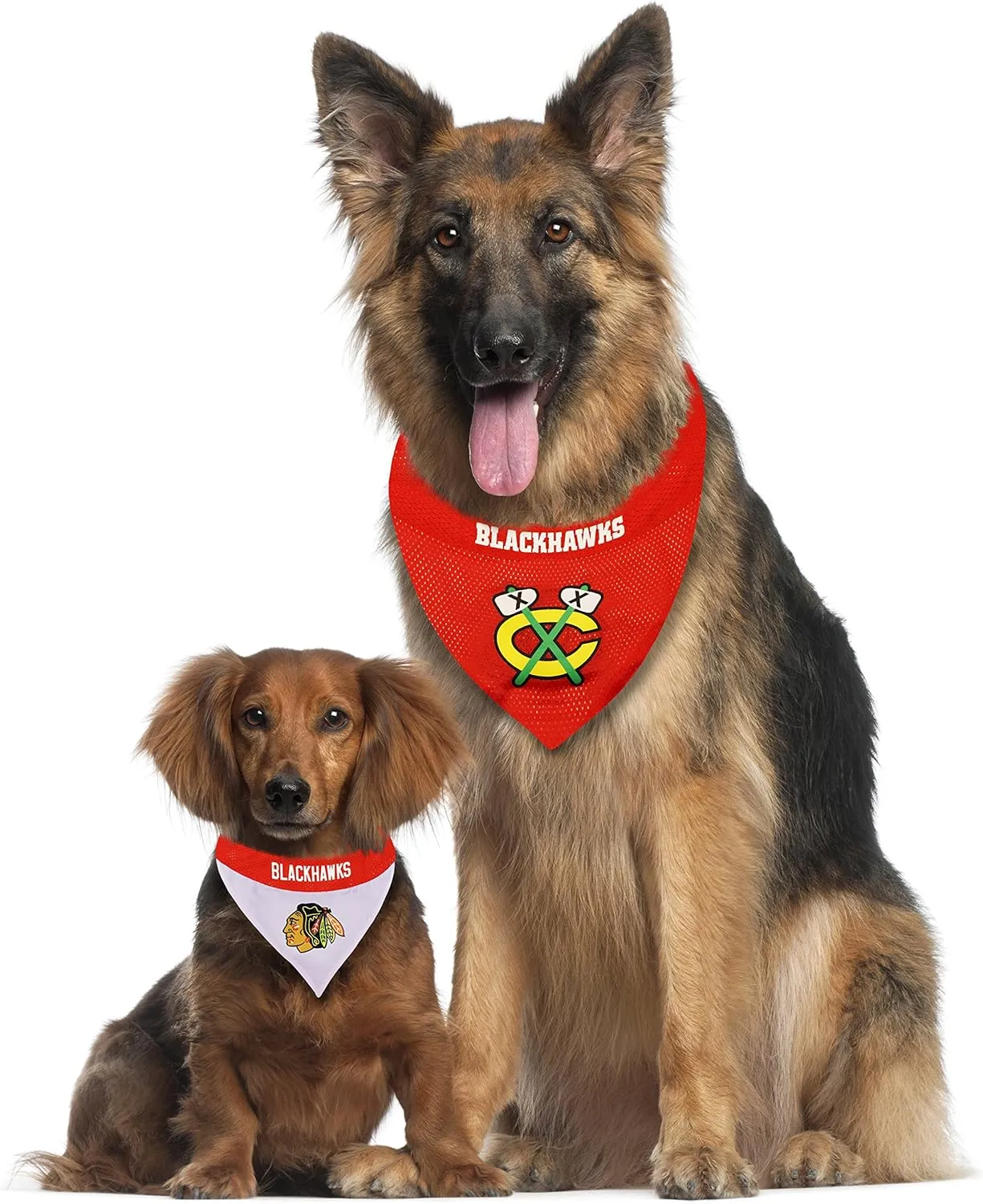 NHL Chicago Blackhawks Bandana for Dogs & Cats, Small/Medium. - Cute & Stylish Bandana! The Perfect Hockey Fan Scarf Bandana, Great for Birthdays Or Any Party!