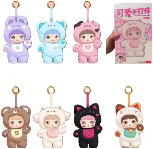 Nommi Blind Box Plush Doll Nommi Loveliness Never Ends Series Kawaii Plushie Toys Figure Doll Cute Xmas Collectible Birthday Gift for Girls (2 Packs)