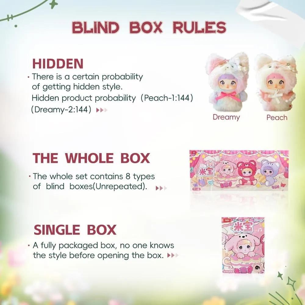 Nommi Mibao Series Cute Vinyl Face Doll Random Design Figures Collectible Toys Home Decorations (Two Boxes)