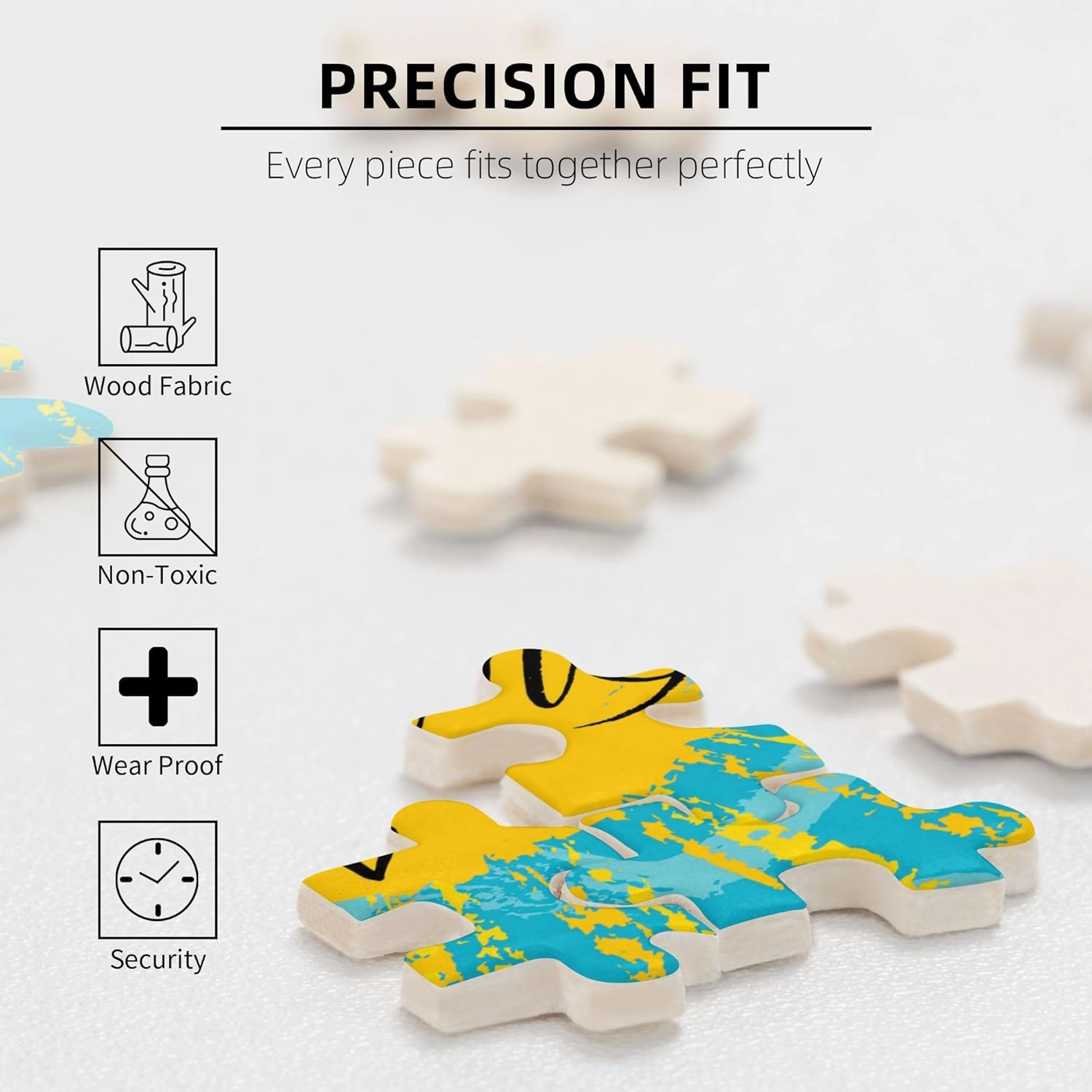Ocean Theme,Puzzle Board,Portable Wooden Jigsaw Puzzle for Adults,Let Your Dreams Set Sail,Birthday Gift for Family and Friends,Blue Plastic Box Storage 1000PCS