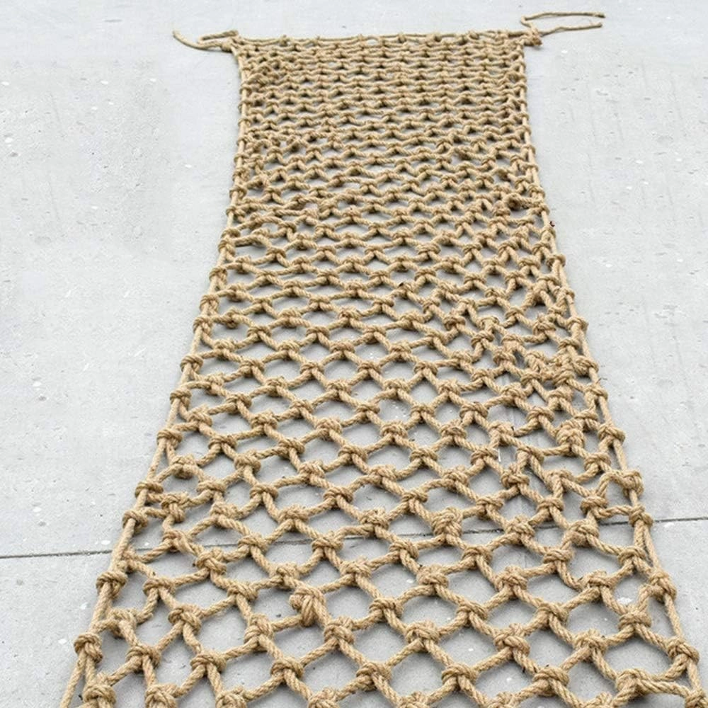 Outdoor Mesh Rope Climbing Netting Heavy Duty Parrot , 11M Children's pet Bird Cage Ladder Gym Hanging Swing sturdy weave Bangladesh Cotton Jute (6mm 10cm Hole) Safety Net for Kids ( Size : 0.5×3m )