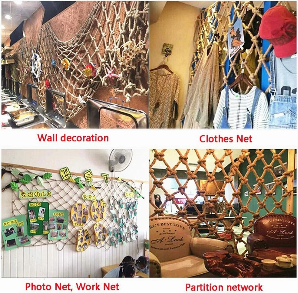 Outdoor Mesh Rope Climbing Netting Heavy Duty Parrot , 11M Children's pet Bird Cage Ladder Gym Hanging Swing sturdy weave Bangladesh Cotton Jute (6mm 10cm Hole) Safety Net for Kids ( Size : 1×5m )