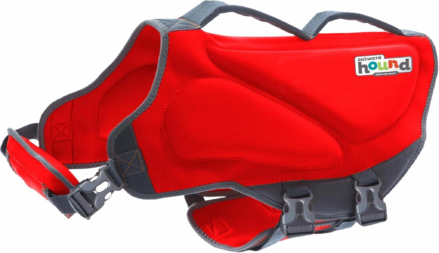 Outward Hound Dawson Swim Dog Life Jacket, High-Performance Neoprene Dog Life Vest for Swimming, Boating, and Water Safety, Large, Red