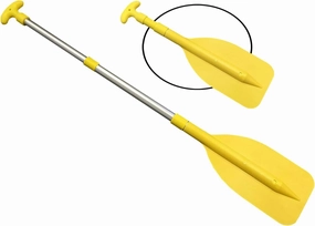 Pactrade Marine Boat Kayak Canoe Rafting Jet Ski Tube Yellow Plastic Telescopic Aluminum Mini Oar Paddle Extended from 20'' to 41.3" Boat Accessories for Kids and Adults