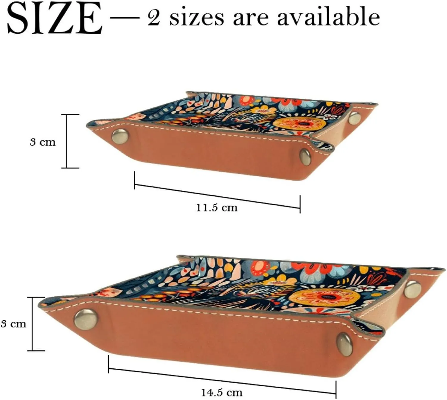 Painted Abstract Girl Pattern Stacking Jewelry Organizer Trays, Small Desk Drawer Organizer Tray for Earrings, Bracelets, Rings, Key Tray for Entryway Table, Decorative and Functional