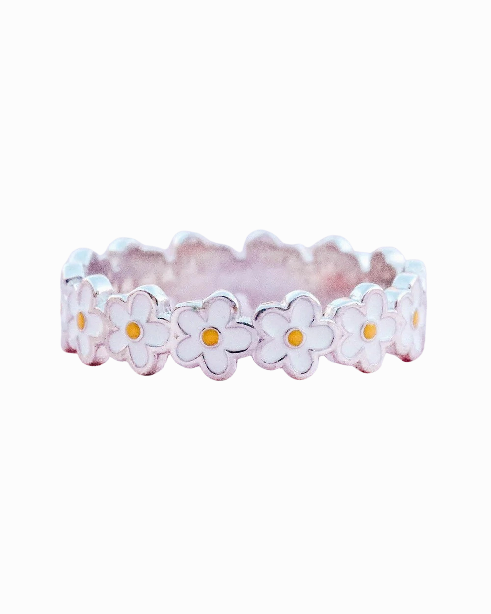 Painted Blooms Ring in Silver