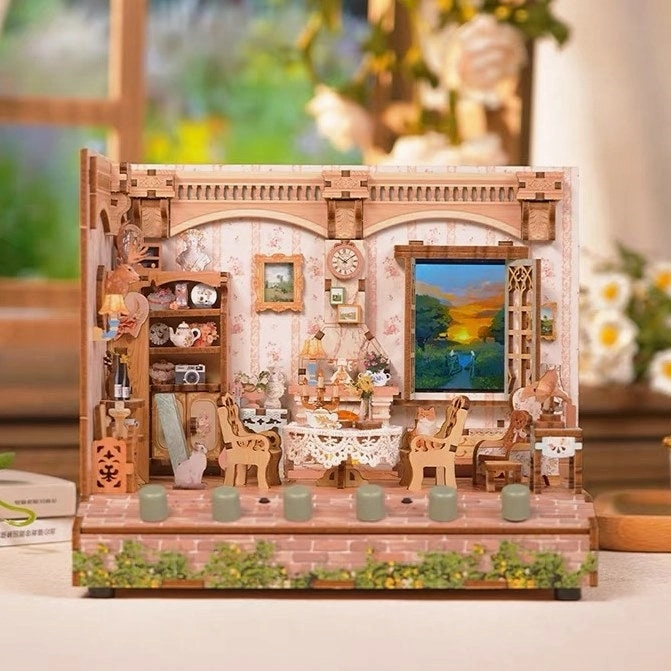 Pastoral Time DIY Miniature House Kit | White Sounds