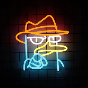 Perry the Platypus Neon Signs Anime Cartoons Agent P Neon Lights for the Wall Decor,Dimmable LED Sign for Kids, Neon Lamp for Bedroom Game Room Dorm Decor, Boys and Girls Gifts Party Birthday
