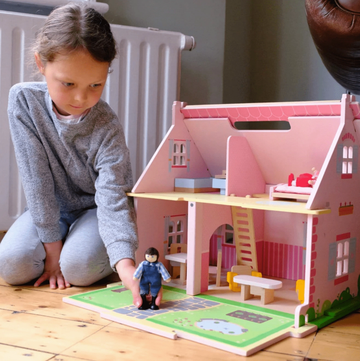 Personalised Large  My First Dolls Pink House