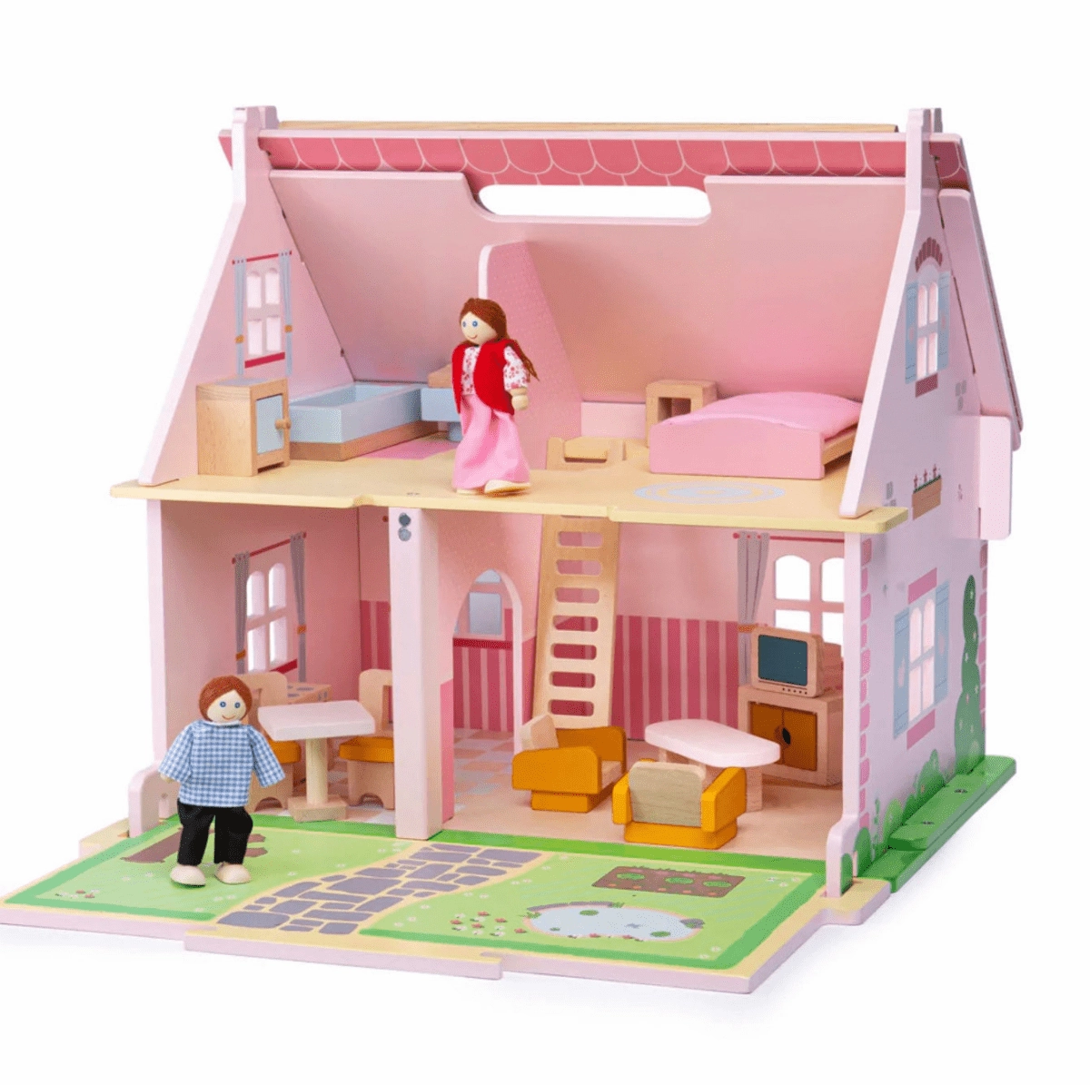 Personalised Large  My First Dolls Pink House