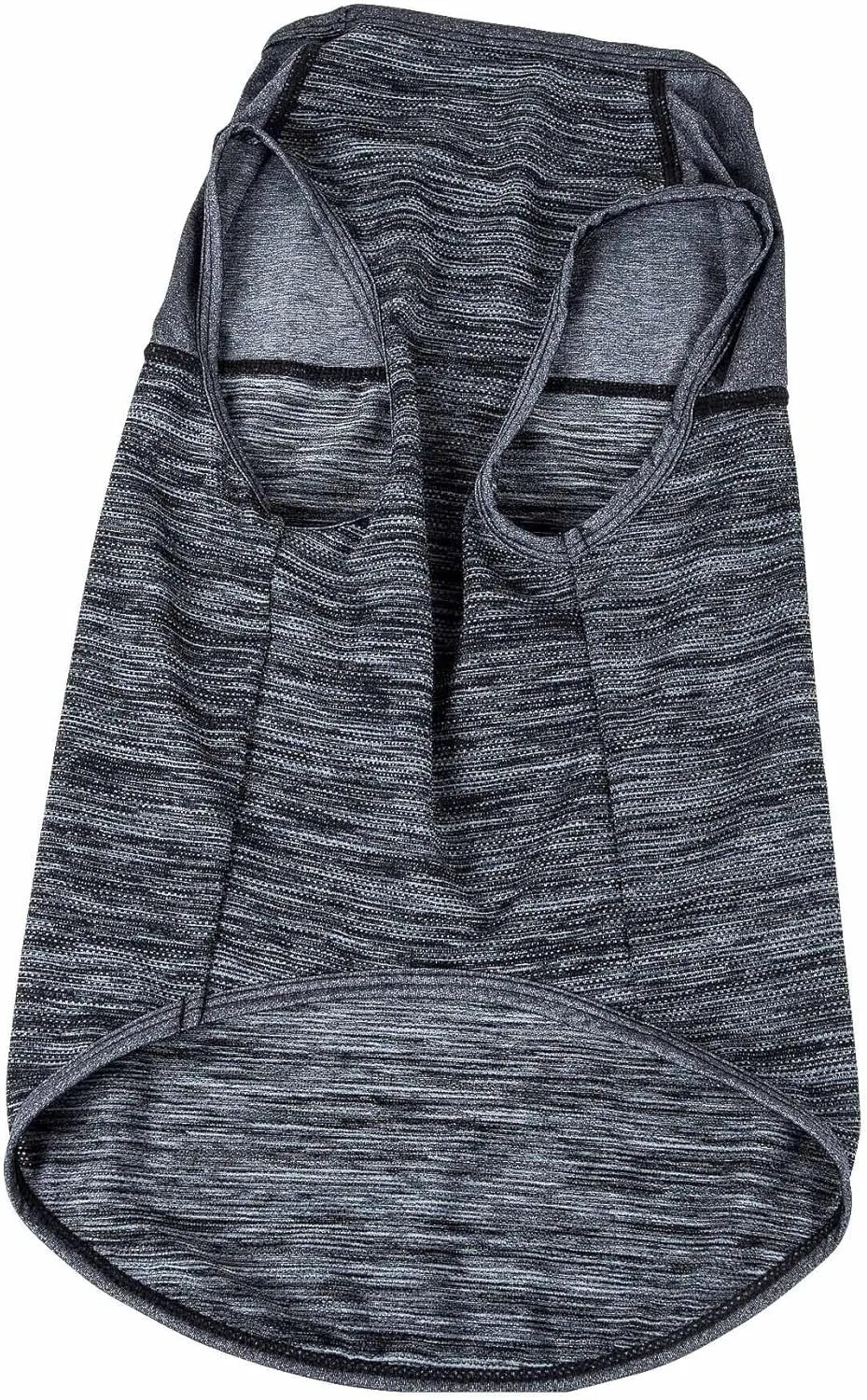 Pet Life ® Active 'Aero-Pawlse' Heathered Fitness and Yoga Dog T-Shirt Tank Top - Performance Pet T-Shirt with 4-Way-Stretch and Quick-Dry Technology - Summer Dog Clothes with Added Reflective Safety