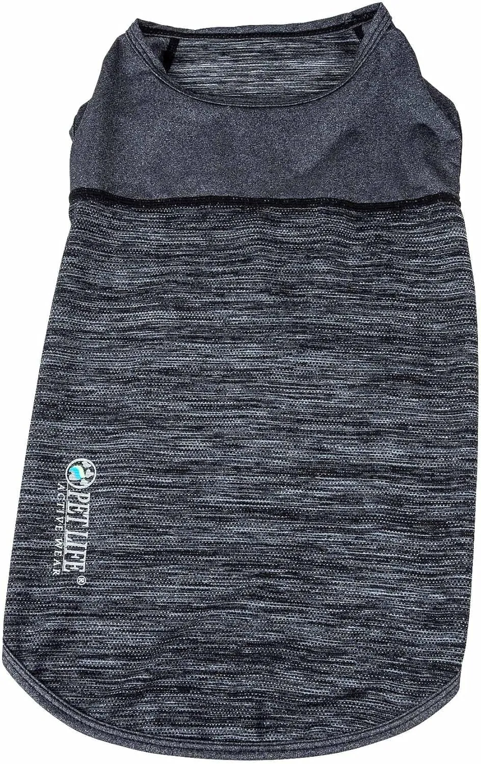 Pet Life ® Active 'Aero-Pawlse' Heathered Fitness and Yoga Dog T-Shirt Tank Top - Performance Pet T-Shirt with 4-Way-Stretch and Quick-Dry Technology - Summer Dog Clothes with Added Reflective Safety