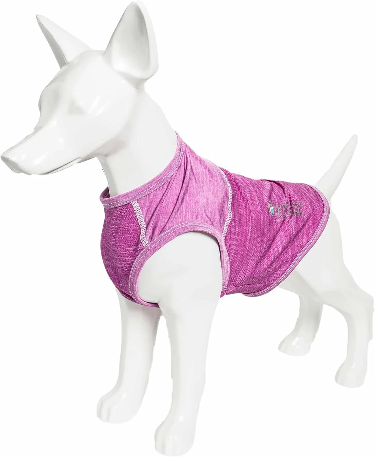 Pet Life ® Active 'Aero-Pawlse' Heathered Fitness and Yoga Dog T-Shirt Tank Top - Performance Pet T-Shirt with 4-Way-Stretch and Quick-Dry Technology - Summer Dog Clothes with Added Reflective Safety