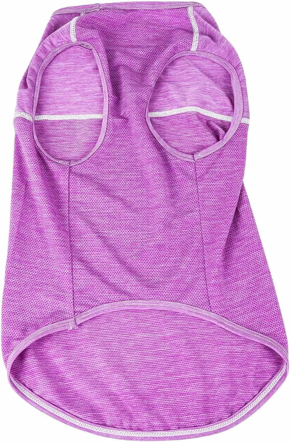 Pet Life ® Active 'Aero-Pawlse' Heathered Fitness and Yoga Dog T-Shirt Tank Top - Performance Pet T-Shirt with 4-Way-Stretch and Quick-Dry Technology - Summer Dog Clothes with Added Reflective Safety