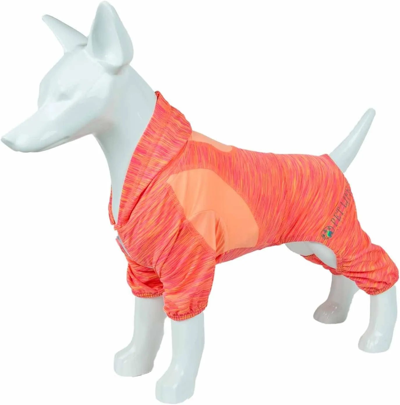 Pet Life ® Active Downward Dog Hoodie and Flexible Full Body Dog T-Shirt - Lightweight Dog Fitness Tracksuit and Yoga Dog Clothes Featuring 4-Way Stretch, Reflective and Quick-Dry Technology
