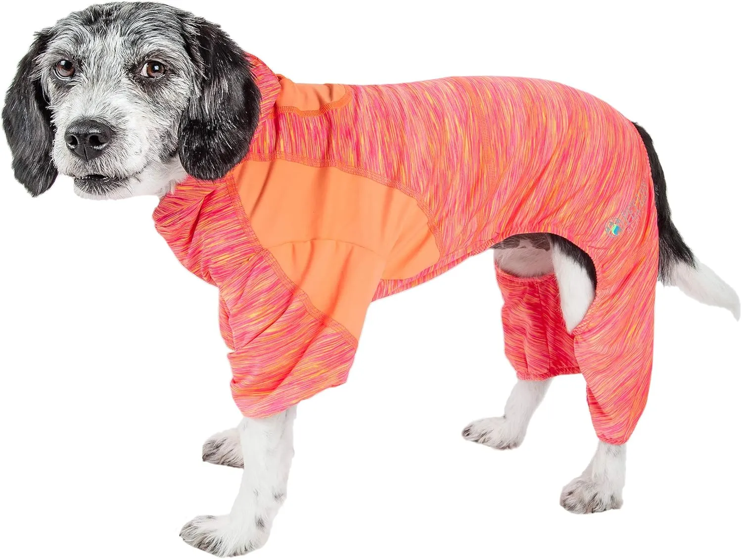 Pet Life ® Active Downward Dog Hoodie and Flexible Full Body Dog T-Shirt - Lightweight Dog Fitness Tracksuit and Yoga Dog Clothes Featuring 4-Way Stretch, Reflective and Quick-Dry Technology