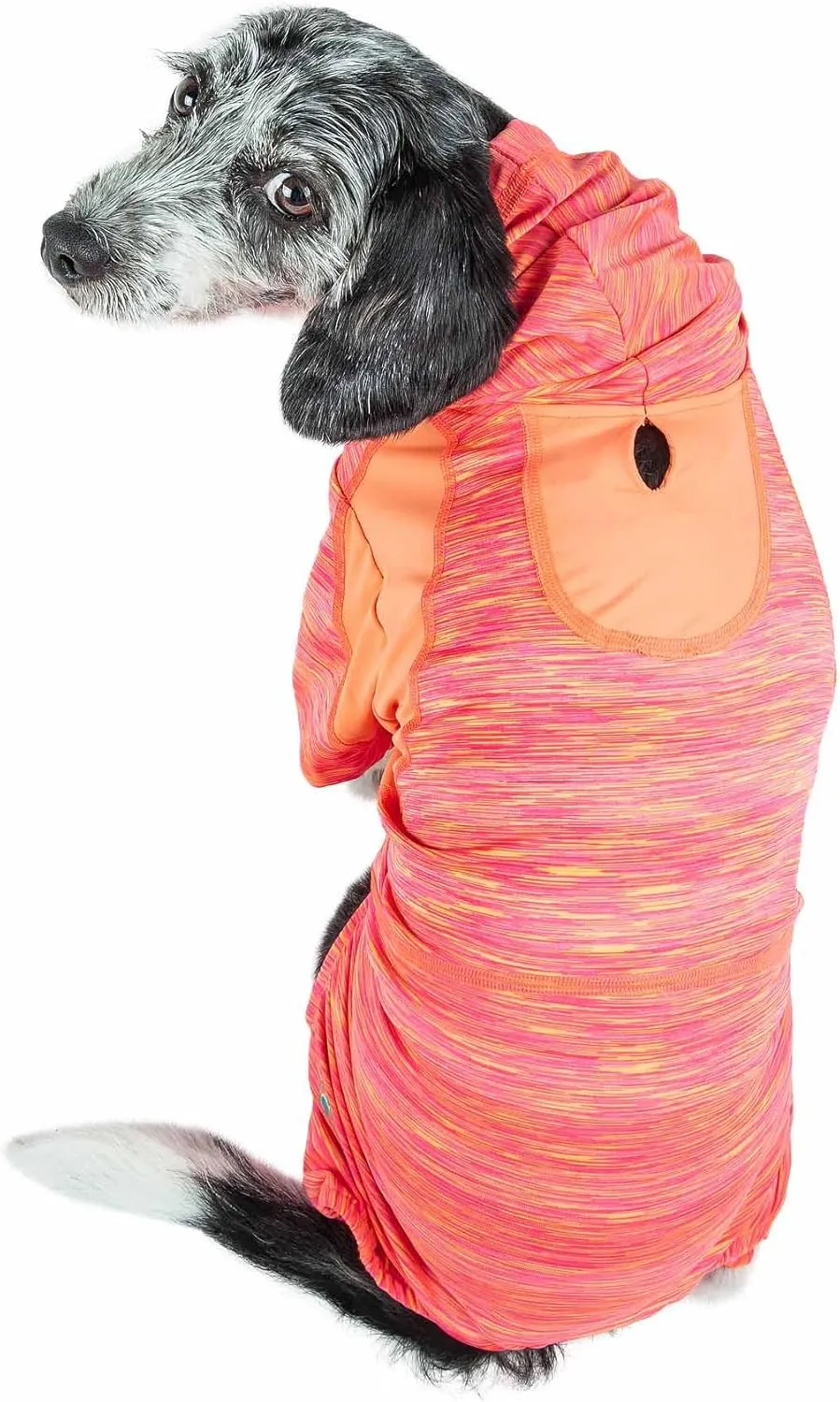 Pet Life ® Active Downward Dog Hoodie and Flexible Full Body Dog T-Shirt - Lightweight Dog Fitness Tracksuit and Yoga Dog Clothes Featuring 4-Way Stretch, Reflective and Quick-Dry Technology