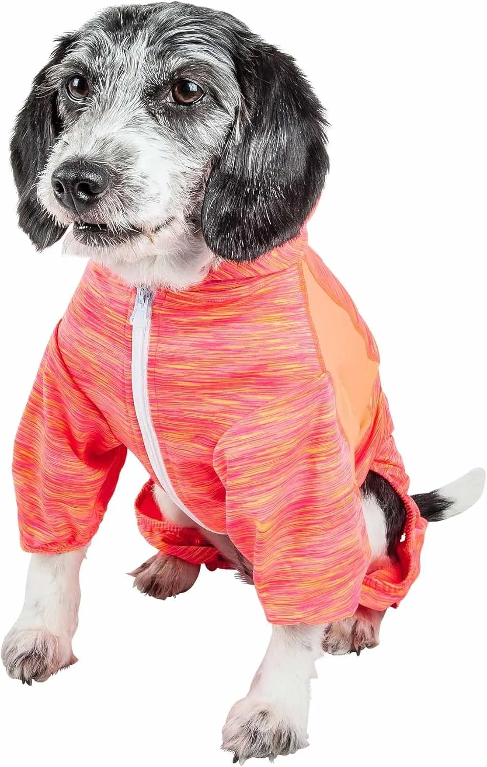 Pet Life ® Active Downward Dog Hoodie and Flexible Full Body Dog T-Shirt - Lightweight Dog Fitness Tracksuit and Yoga Dog Clothes Featuring 4-Way Stretch, Reflective and Quick-Dry Technology