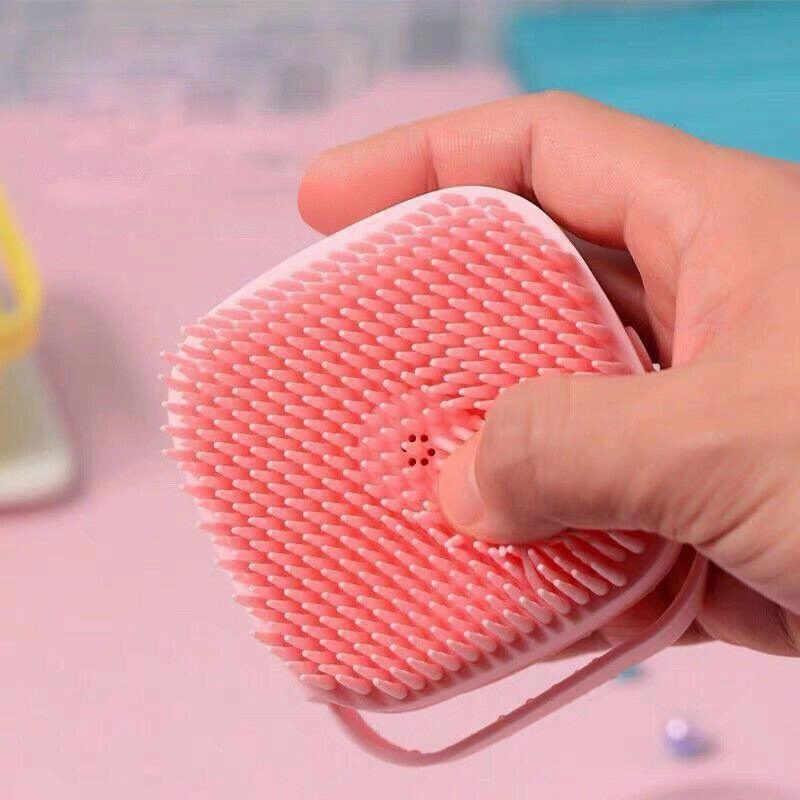 Pet Massage Bath Brush For Dog Cat Shampoo Dispenser Silicone Scrubber Wash Tool