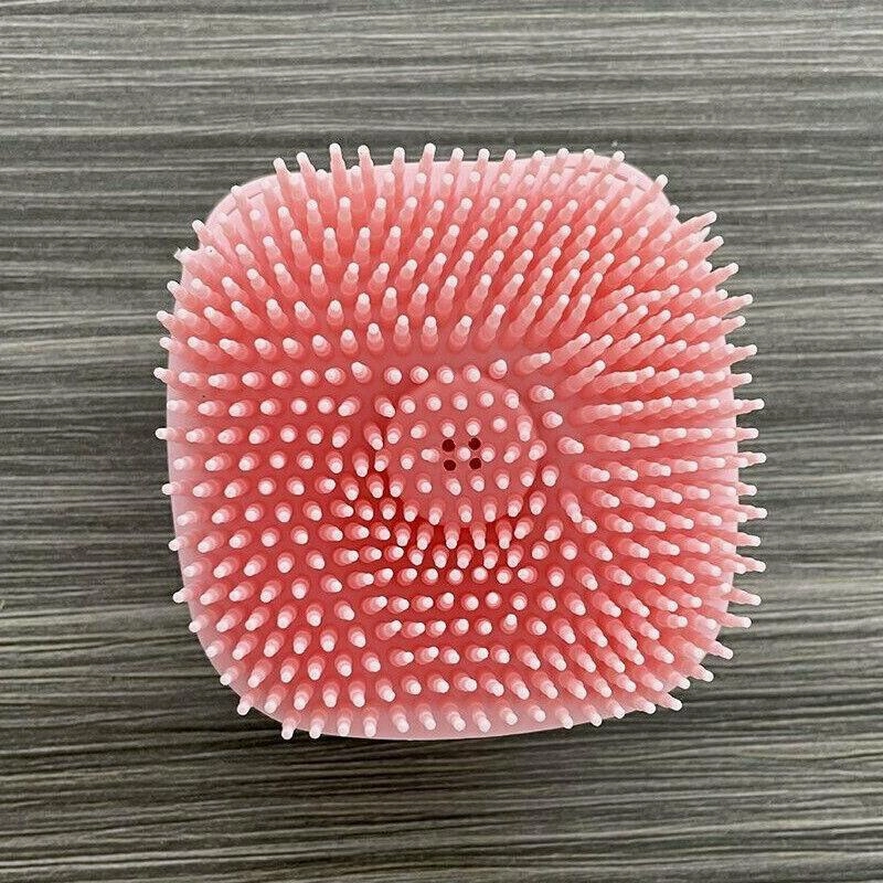 Pet Massage Bath Brush For Dog Cat Shampoo Dispenser Silicone Scrubber Wash Tool