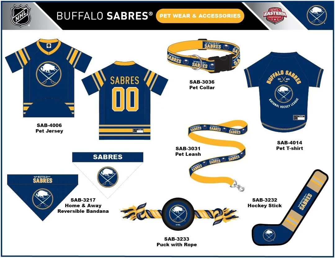 Pets First NHL Buffalo Sabres Jersey for Dogs & Cats, X-Large. - Let Your Pet Be A Real NHL Fan!