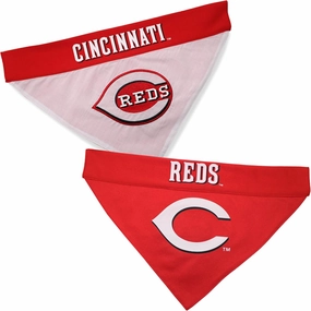 Pets First RED-3217-S-M MLB Dog Bandana - Cincinnati Reds Reversible Pet Bandana, Small/Medium, MLB Team Color