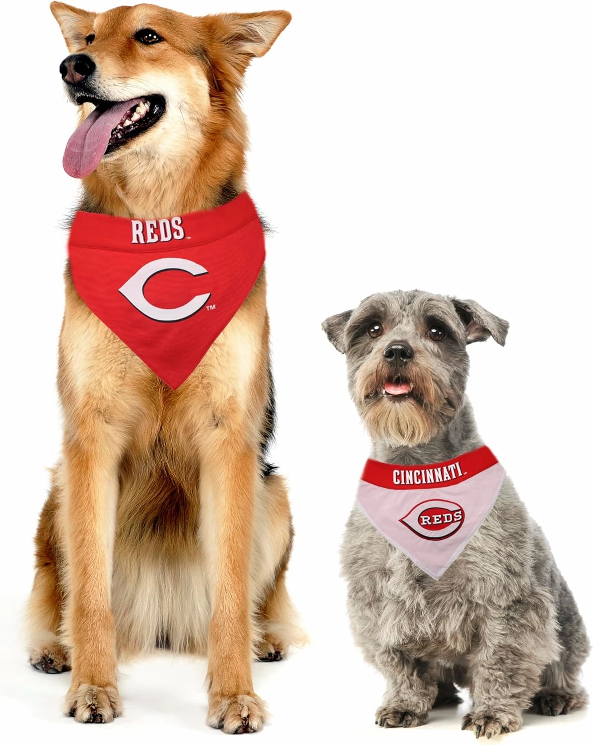 Pets First RED-3217-S-M MLB Dog Bandana - Cincinnati Reds Reversible Pet Bandana, Small/Medium, MLB Team Color